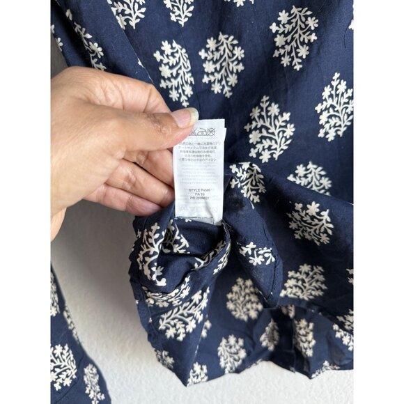 J.Crew The Perfect Button Down Poplin Long Sleeve Shirt Women’s Size 6 Navy Blue - Picture 11 of 12